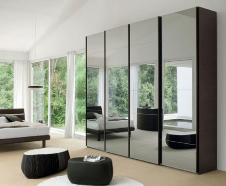 2015 Hot sale  Vinyl Backed Safety Mirror Glass for cabinet, wardrobe, sliding doors or furnitures